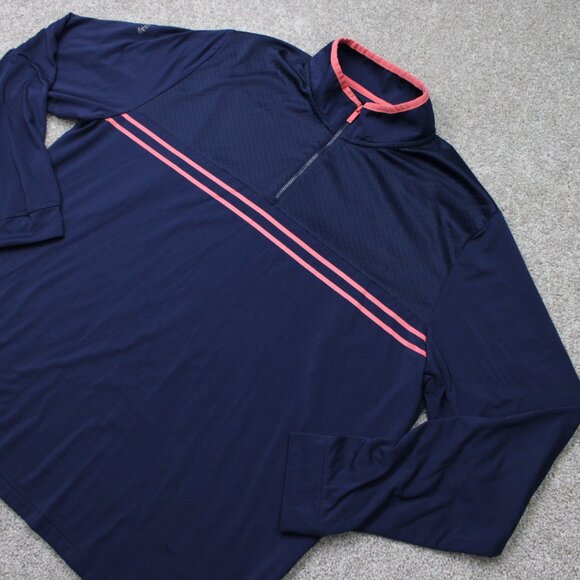 Callaway Sweatshirt Mens XL Blue/Pink Weather Series 1/4 Zip Golf L/S Pullover - Picture 3 of 14